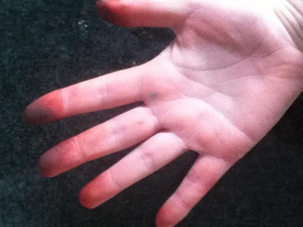 Meine Hand :)  - (Farbe, Hand, Ostern)