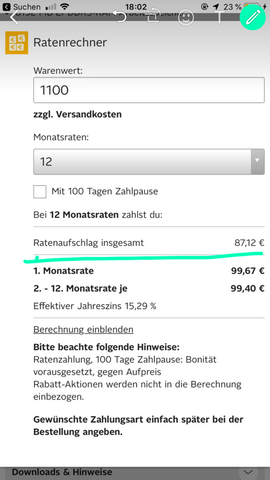 Otto Ratenaufschlag Macbook