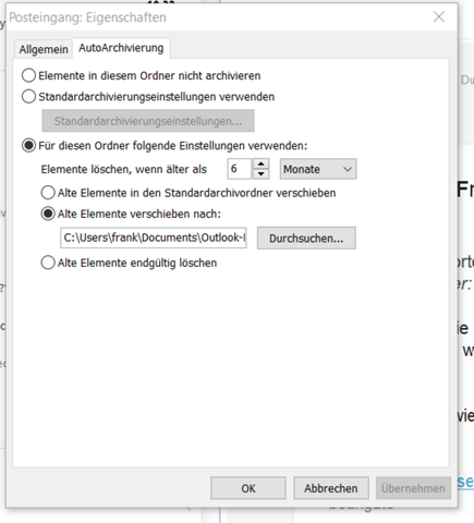 Outlook 2010 Wie Autoarchivierung Einstellen Mail Outlook 2010 Archivierung