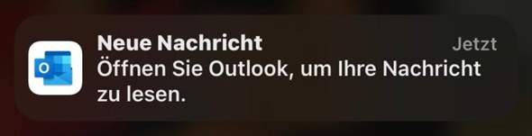 Outlook-Benachrichtigung (iOS)?
