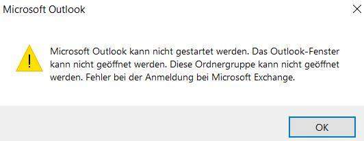 Das Outlook Fenster Kann Nicht Geöffnet Werden 2007