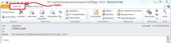Outlook - (Microsoft Outlook, Schaltfläche)