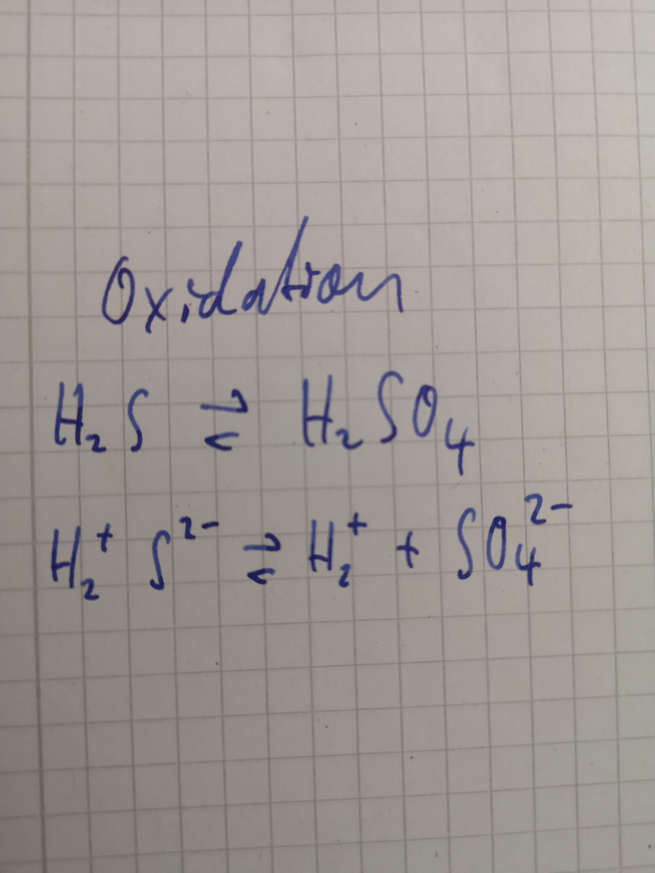 Oxidation von Schwefelwasserstoff zu Schwefelsäure? (Schule, Chemie, Universität)