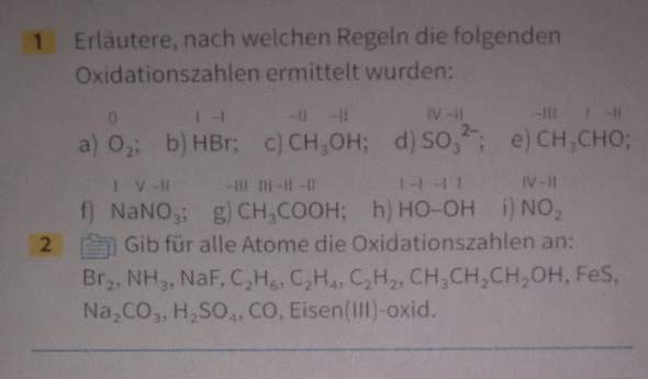 Oxidationszahl und Redoxreaktion?