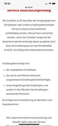 Paket Mit Alterprufung Abholen Obwohl U18 Versand Dhl Altersbeschrankung