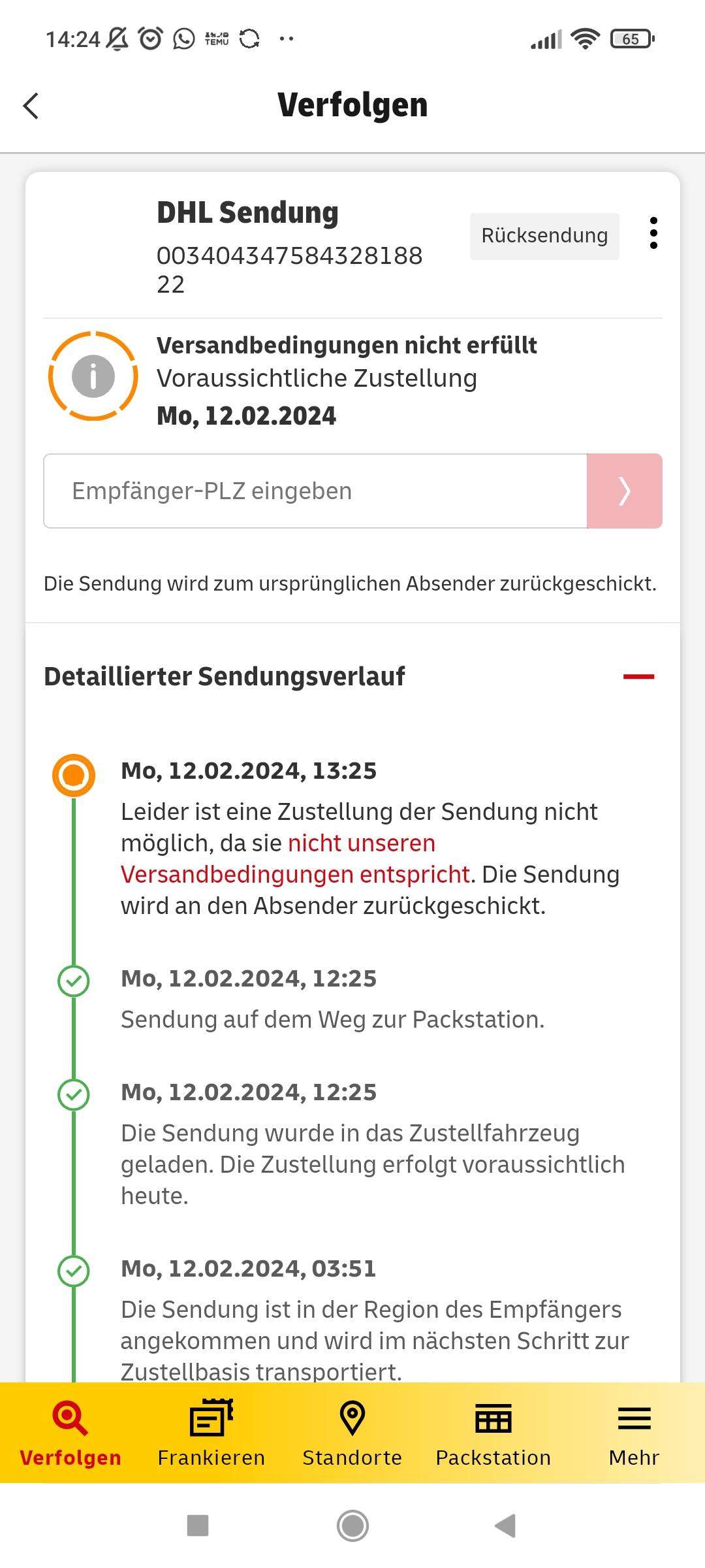 Paket Zustellung nicht möglich an Packstationen kann ich da noch was tun? (Post, Versand, DHL)