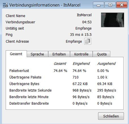über 70% - (Internet, paketverlust)