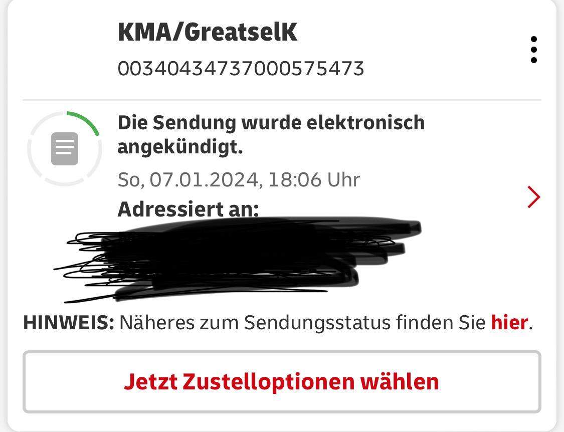 Pandabuy: Die sendung wurde Elektronisch angekündigt? (Paket, DHL