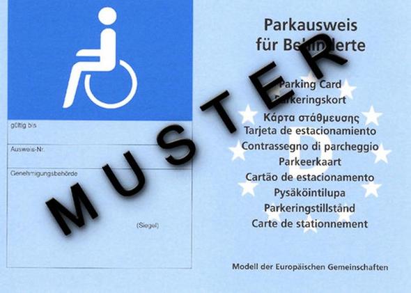 Parkausweis für Behinderte - (Behinderung, Schwerbehindertenausweis, Parkverbot)
