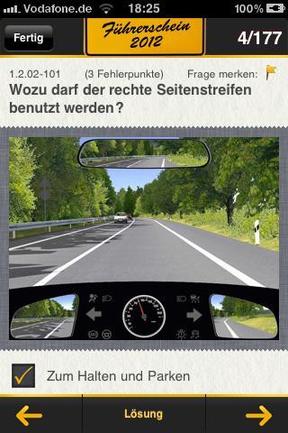 Parken und Halten im Seitenstreifen (Auto, Verkehr, Fahrschule)