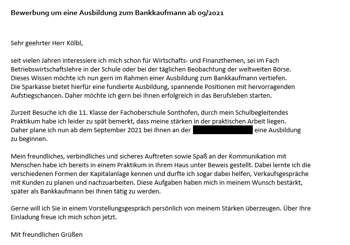 Passt Das Anschreiben Für Meine Ausbildung? (Bewerbung, Anschreiben ...