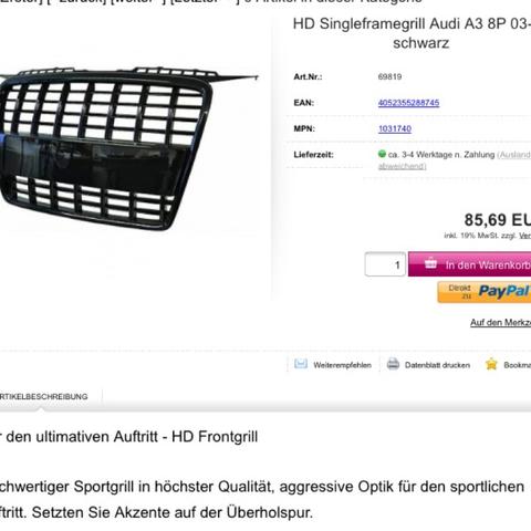 audi a3 grill baujahr 2003 - (Auto, Motor, Design)