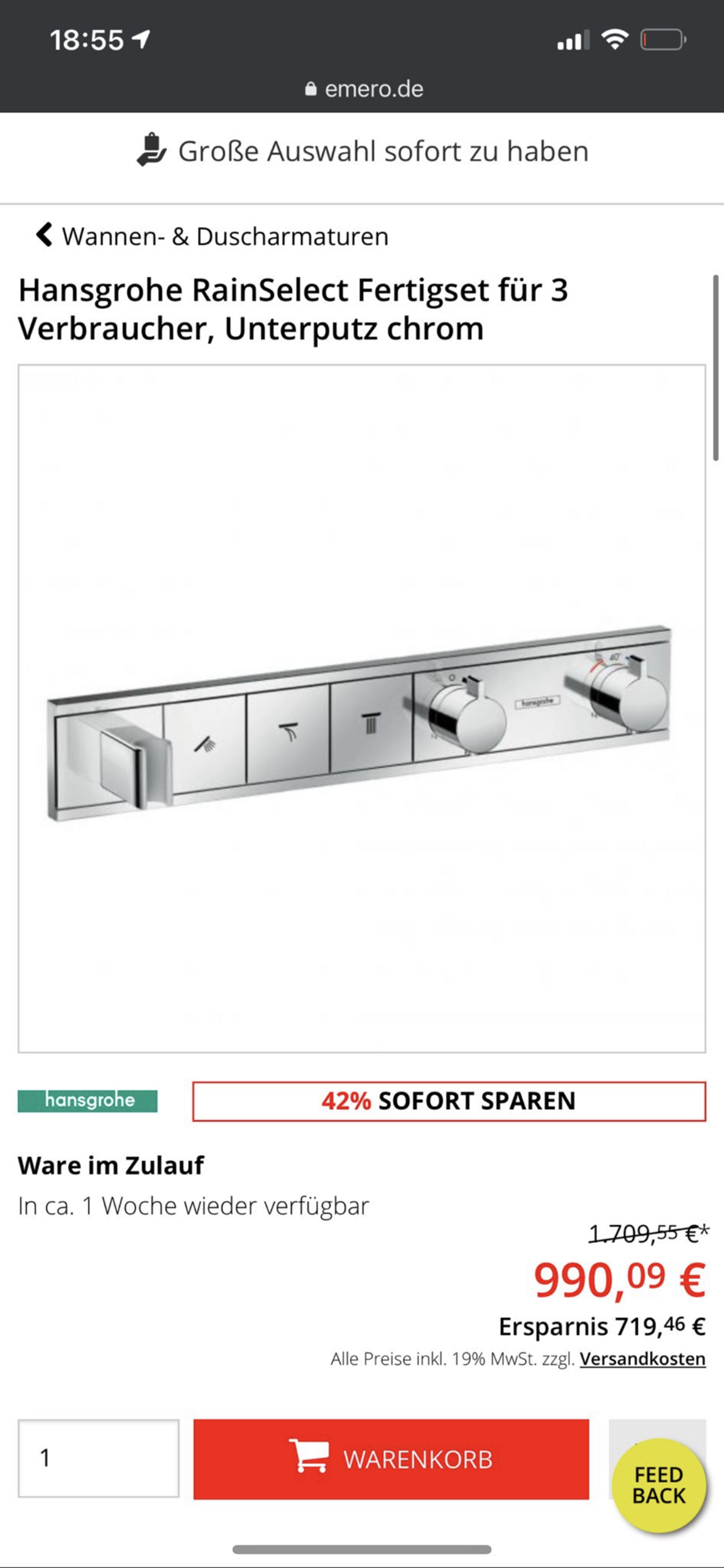 Passt Hansgrohe Armatur mit anderer Kopfbrause? (Wasser, Bad, Dusche)