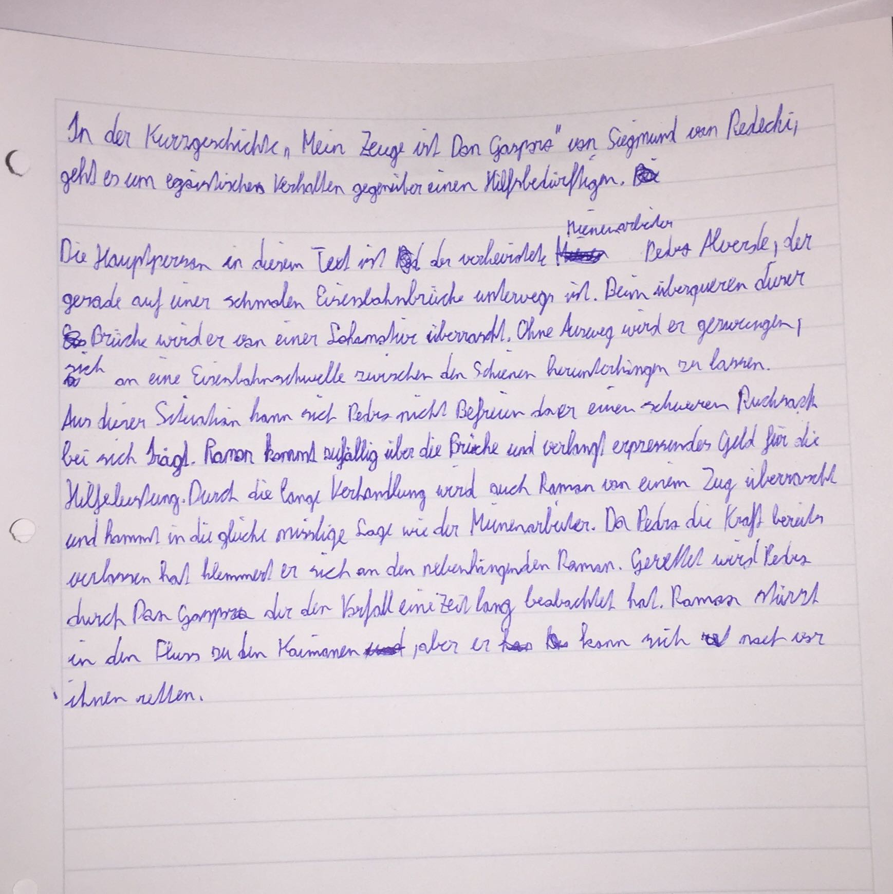 Passt meine Inhaltsangabe von der länge her? (deutsch)