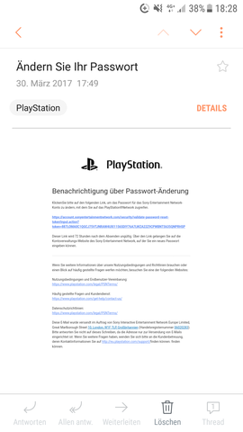 Email - (PlayStation 4, Passwort)