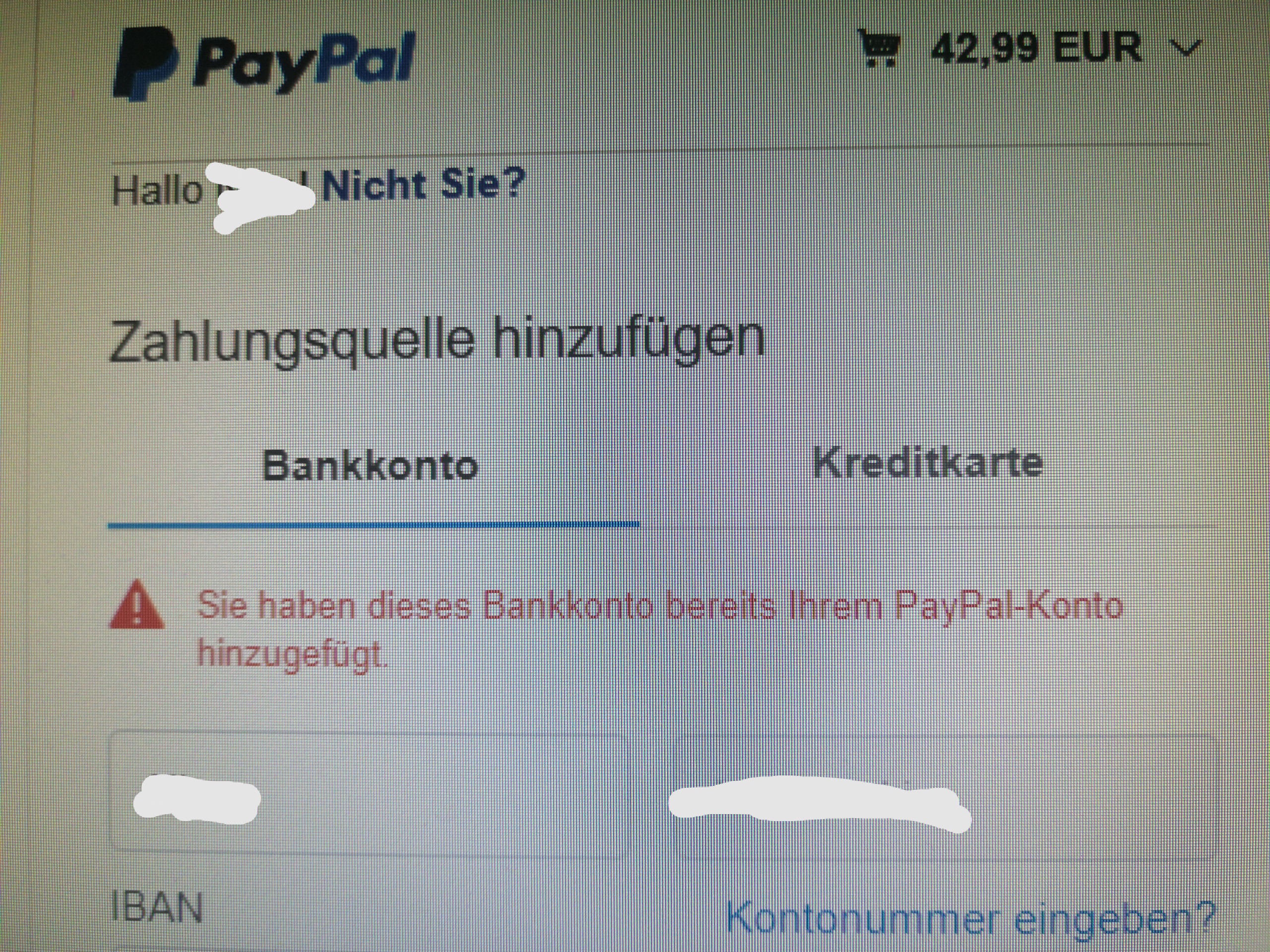 Paypal Bankkonto HinzufГјgen Trotz Bankkonto