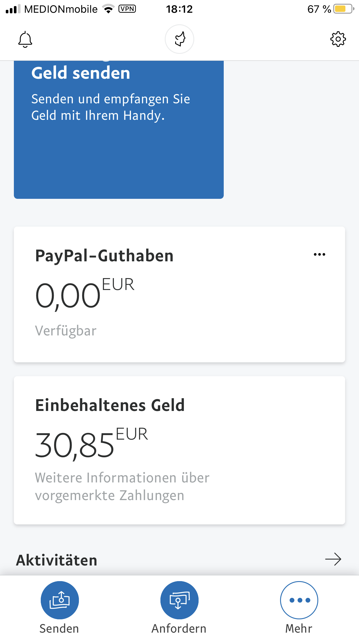 Paypal einbehaltenes Geld was heißt das?