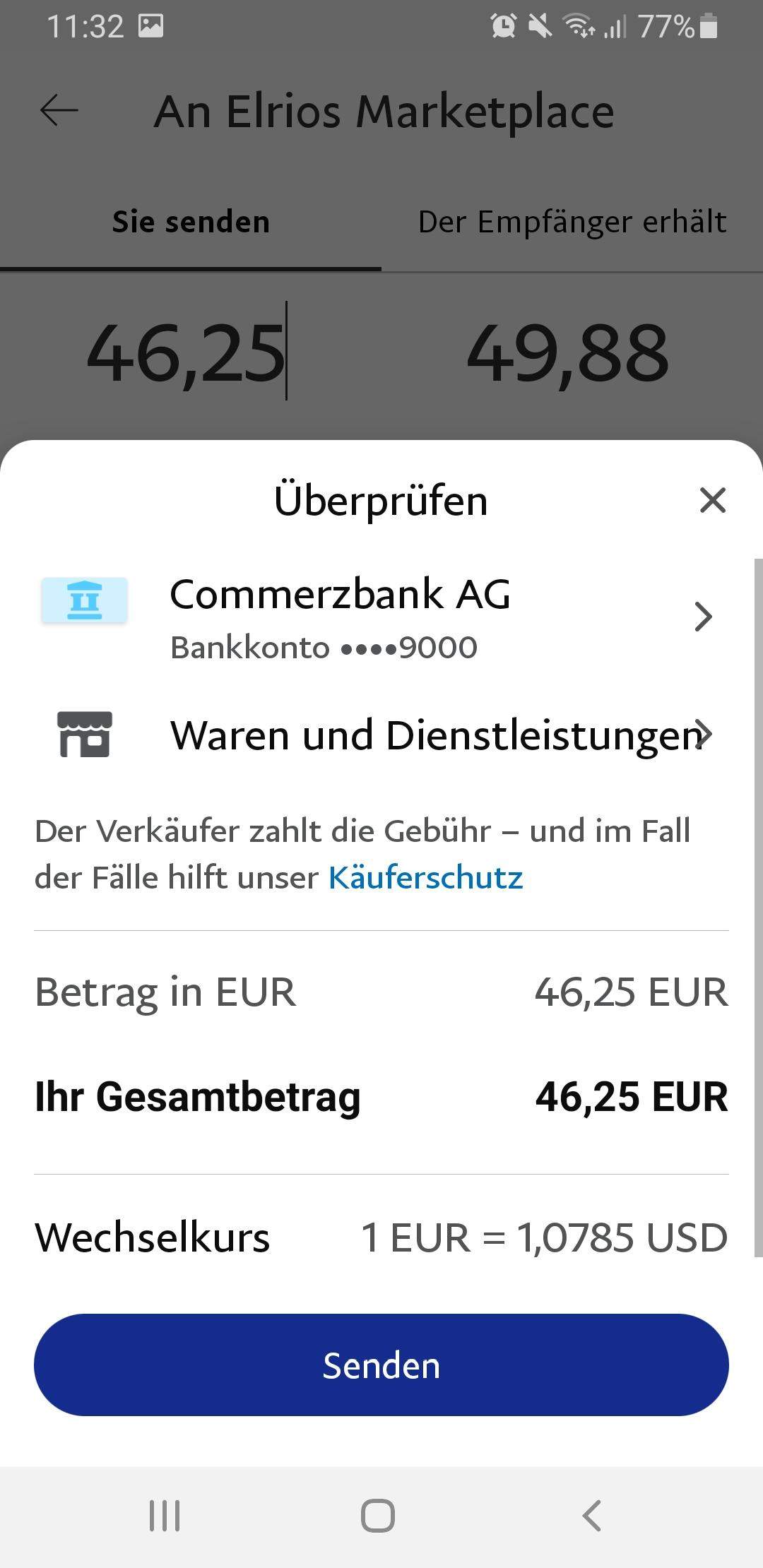PayPal-Gebühren? (Geld, Wirtschaft und Finanzen, Überweisung)