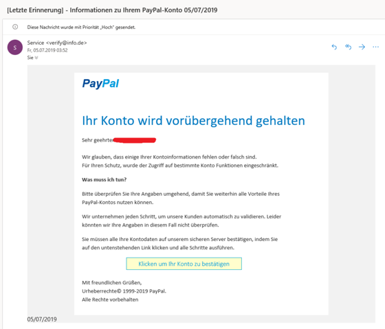 Fake adresse paypal email Paypal fake