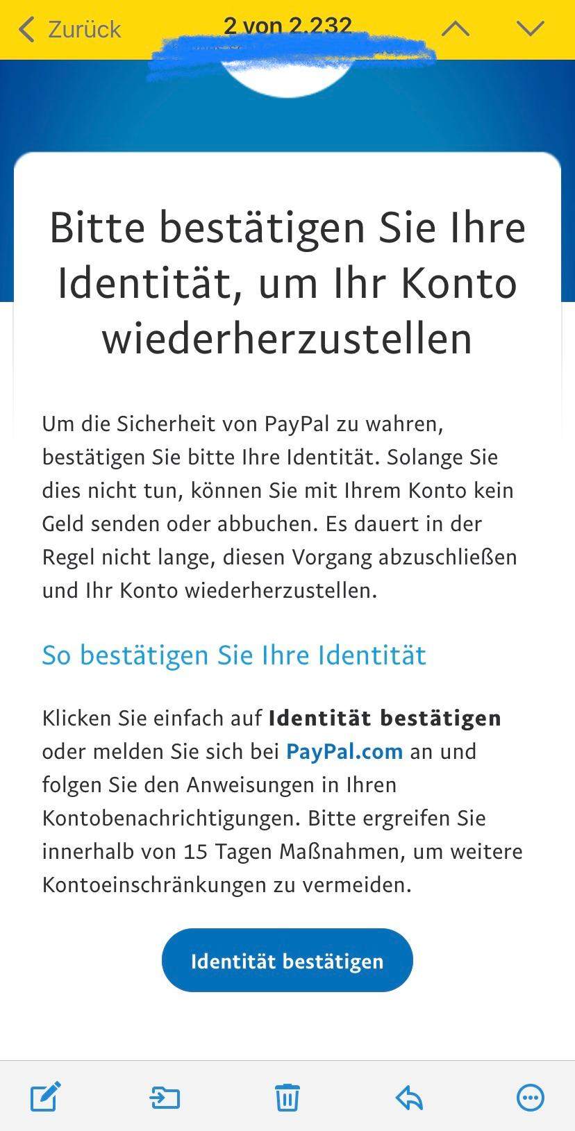 Warum muss ich meine Identität bei PayPal bestätigen?