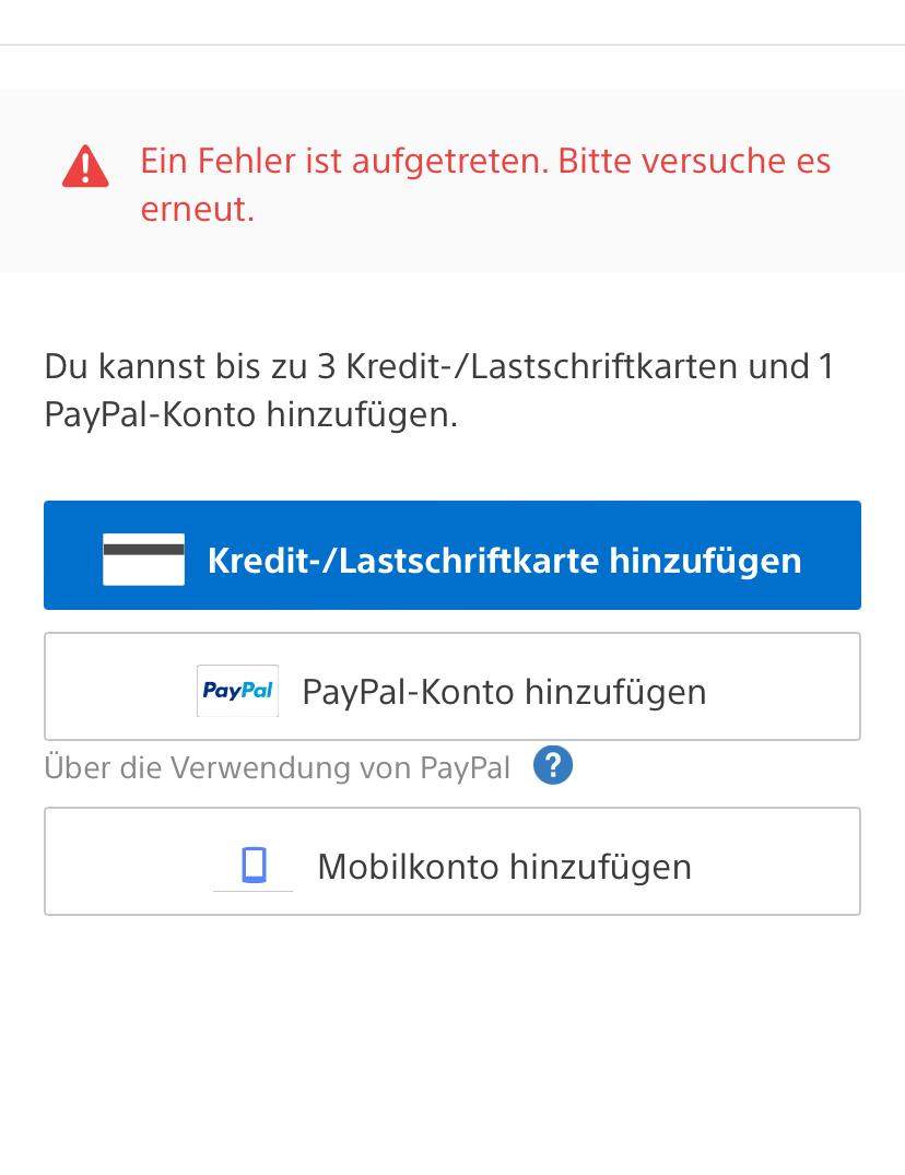 playstation 5 paypal geht nicht