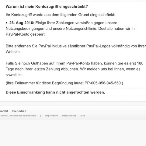 Ich habe oben ja schon alles geschrieben :( hier ist das Bild von der Nachicht  - (Geld, PayPal, Konto)