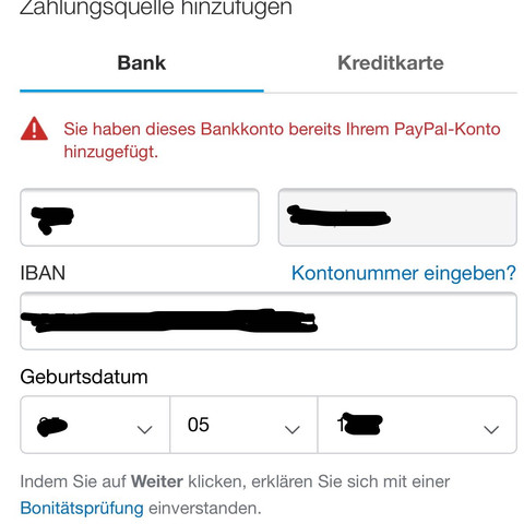Paypal Konto Wird Nicht Akzeptiert Internet Bank Account