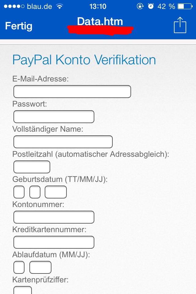Paypal Konto Name