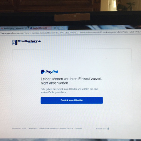 Paypal Nicht Gebucht
