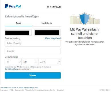 Zahlungsquelle Hinzufügen - (Steam, PayPal, bezahlen)