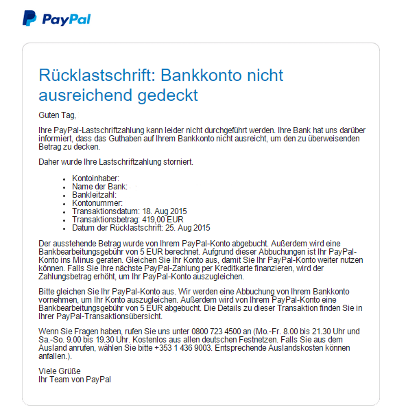 Was Passiert Wenn Mein Paypal Konto Ins Minus Geht Wirtschaft Und Finanzen Bank Uberweisung