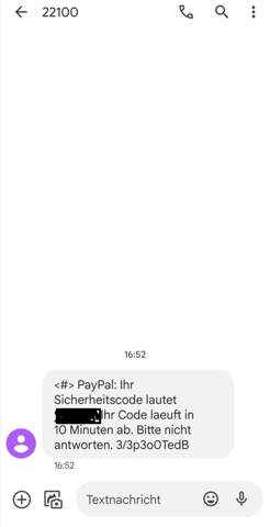 Sms nicht bestätigungscode paypal kommt PayPal: SMS