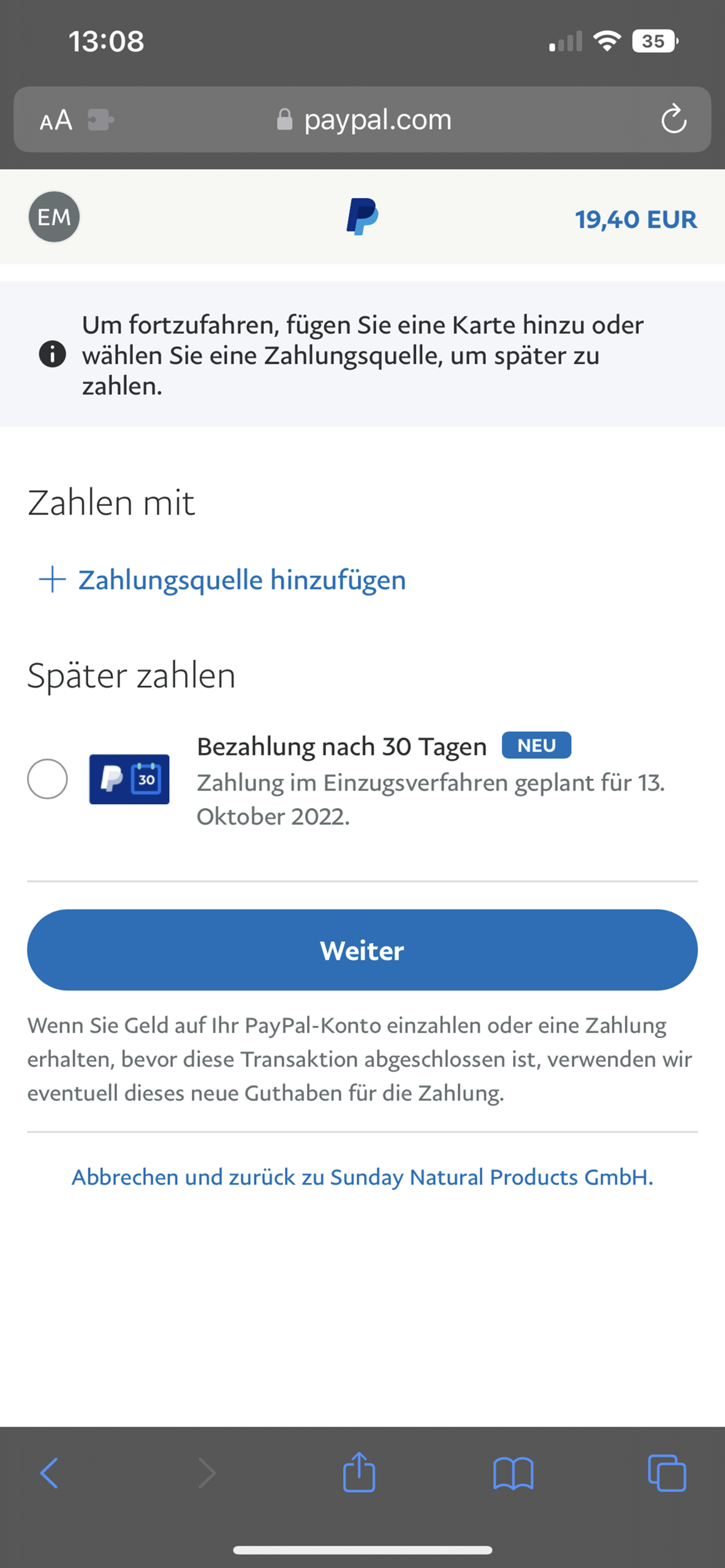 paypal-zahlungsmethode-wird-nicht-angezeigt-bestellung-bezahlung