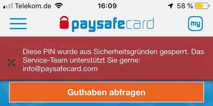 Paysafecard Card entsperren HILFE? (Technik, Technologie, Gaming)