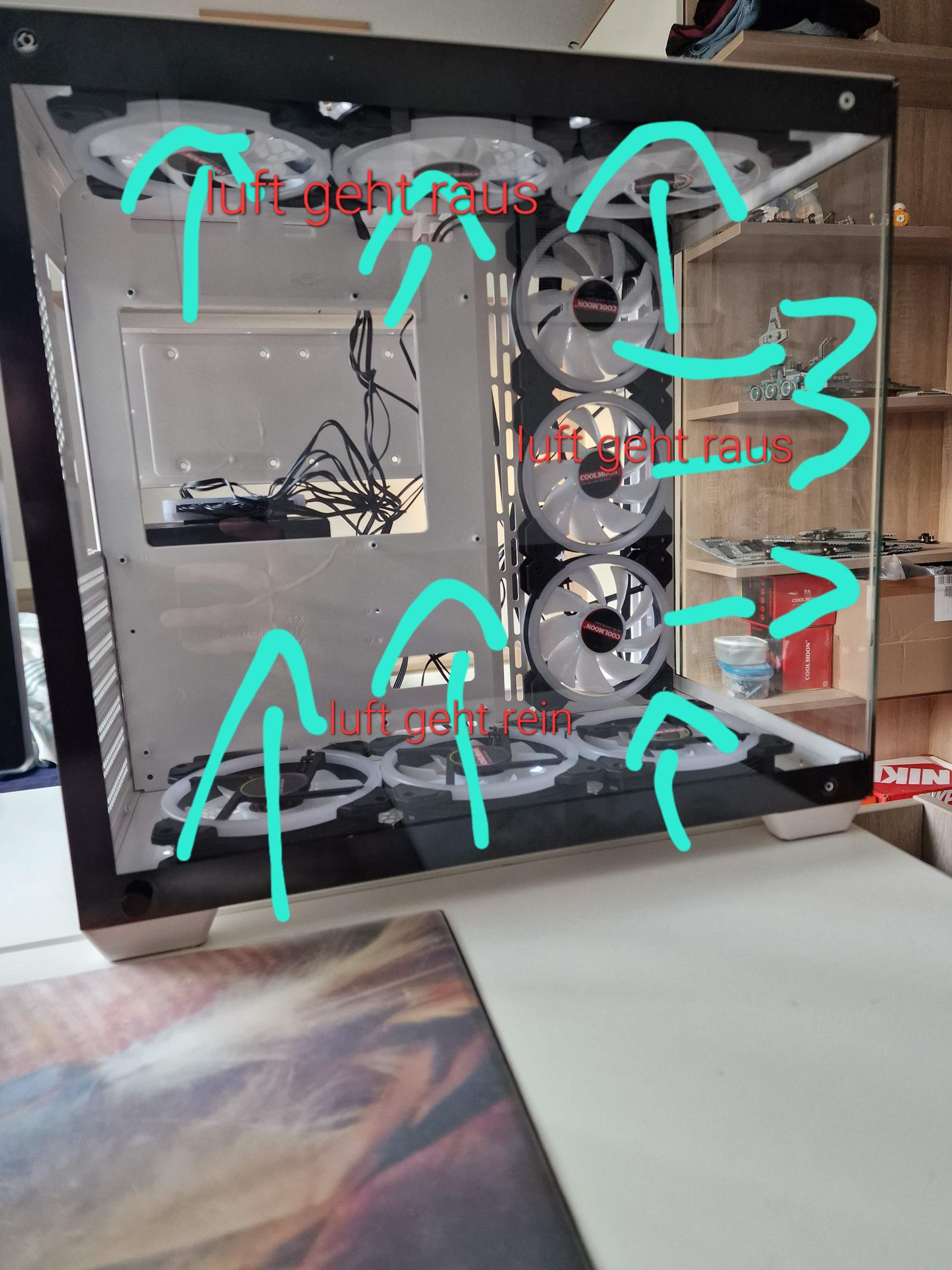 Airflov Computer Pc airflow? (Gaming PC, Lüfter, Gehäuse)