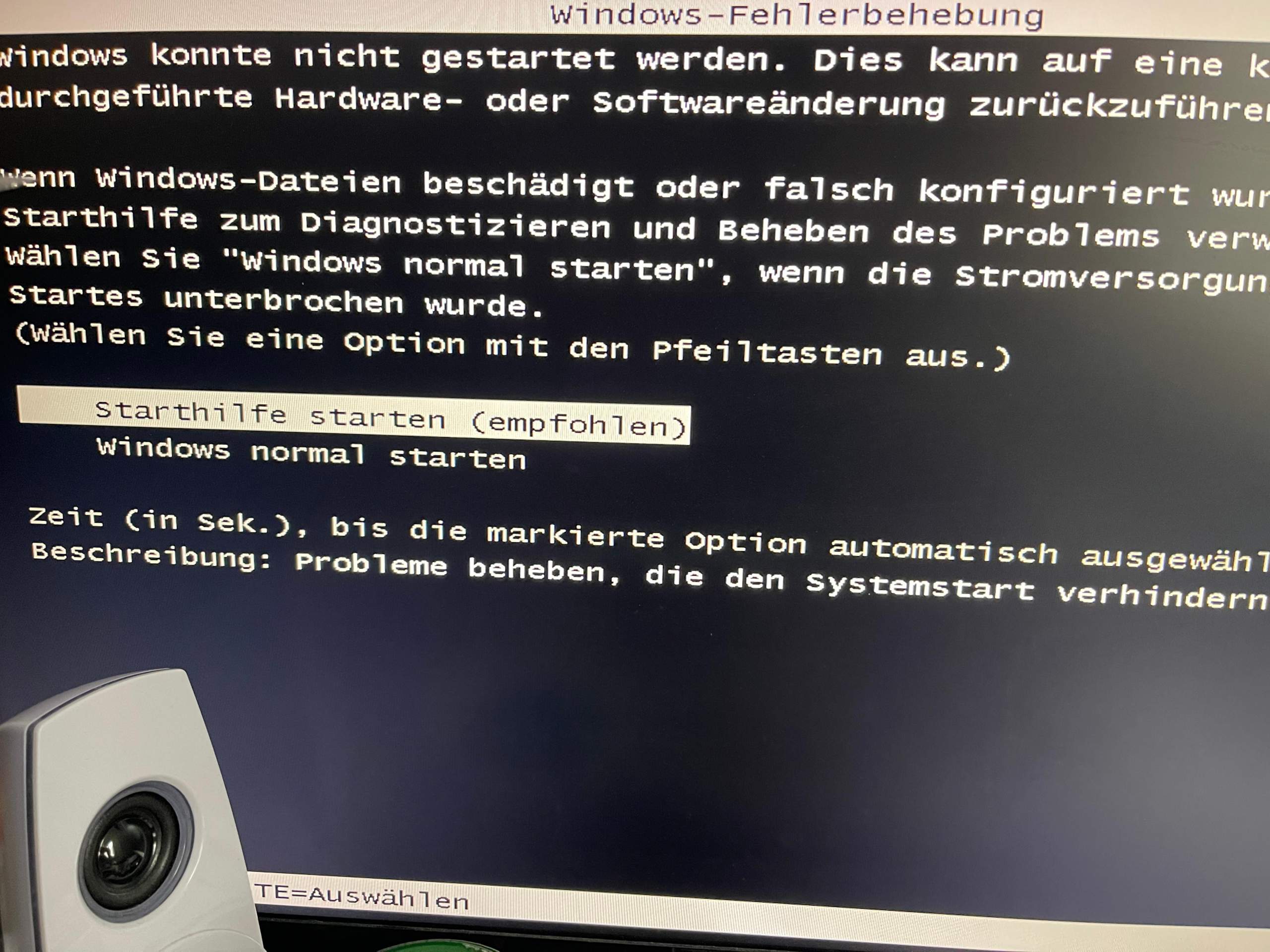 PC bootet nicht mehr richtig nach Festplatten tausch?