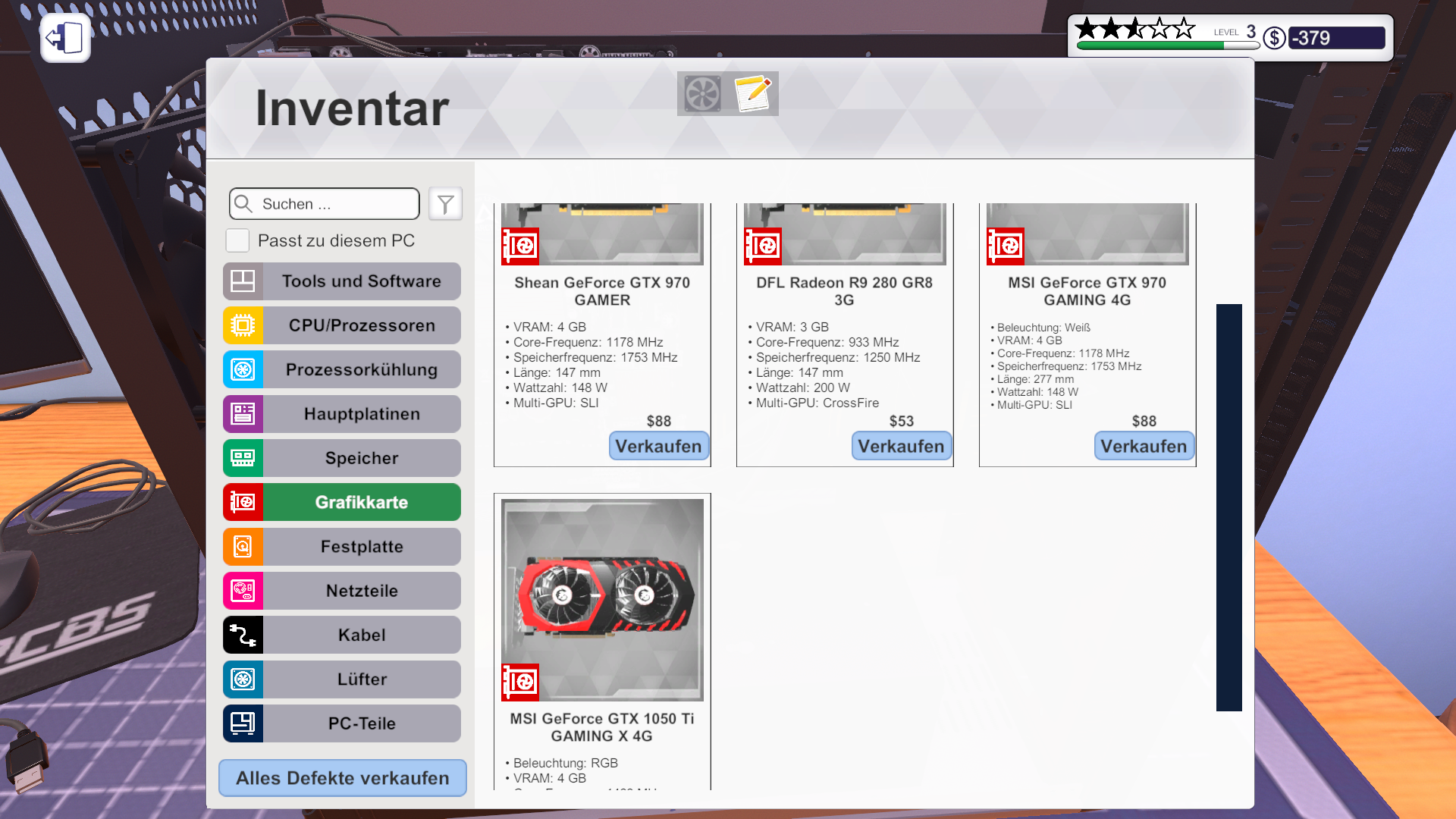 PC building Simulator welche Grafikkarte? Hardware