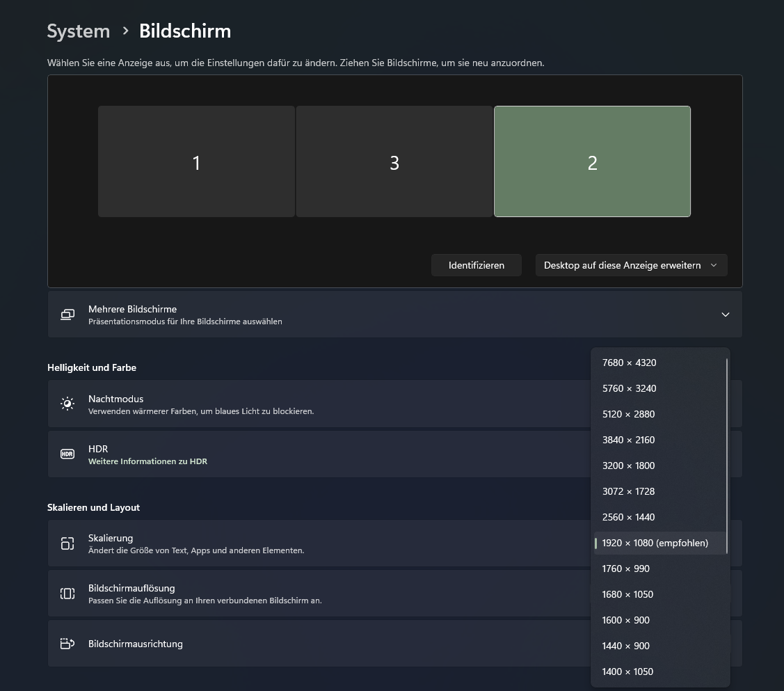 PC erkennt die Auflösung der Monitore falsch? (Monitor, Bildschirm