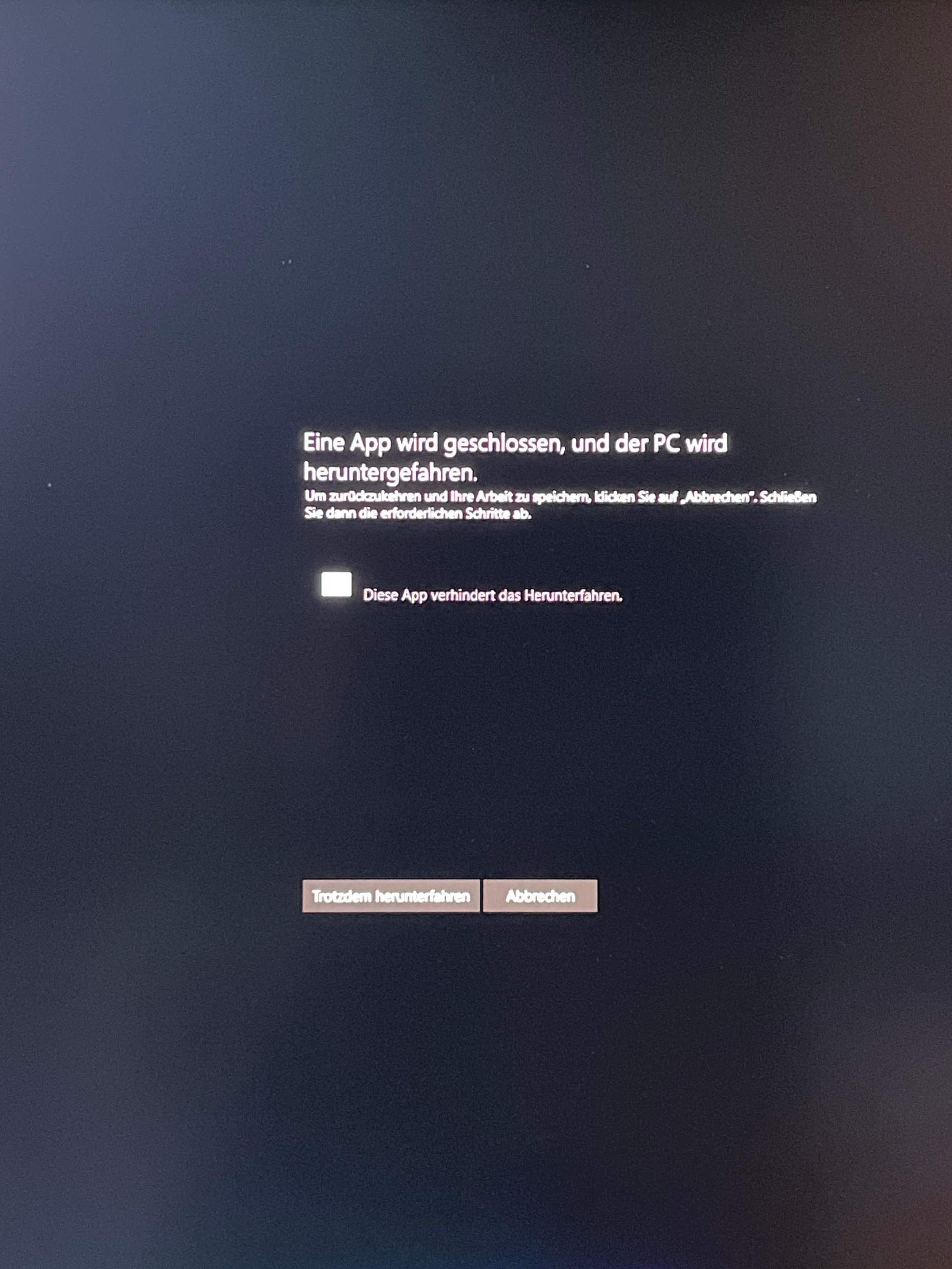 Pc Fehler beim Herunterfahren? (Reboot)
