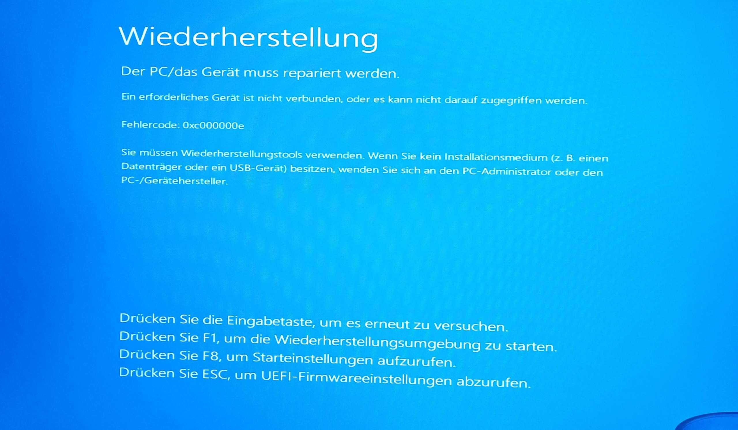 Office Lizenz übertragen Alter Pc Kaputt PC fordert Wiederherstellung? (Windows, Windows 10, Festplatte)