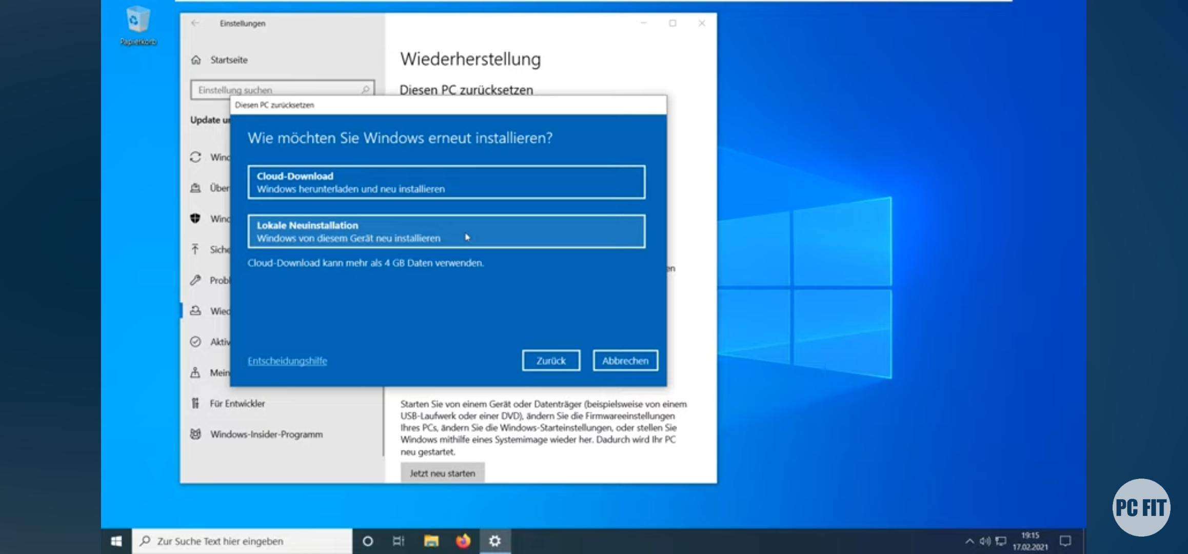Pc gehackt? Windows, Windows 10)