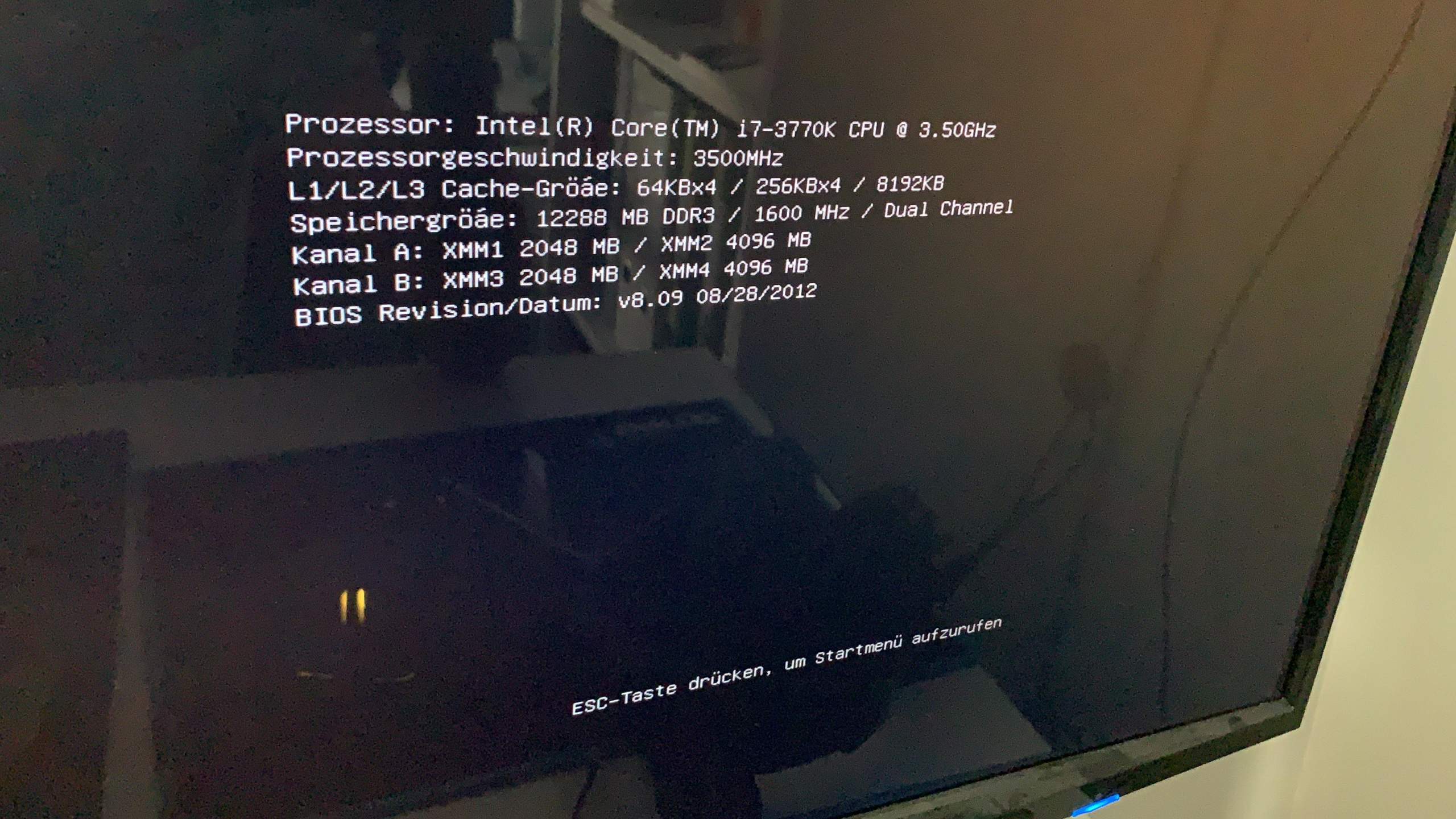 PC geht nicht an? ESC um Startmenü aufzurufen funktioniert nicht