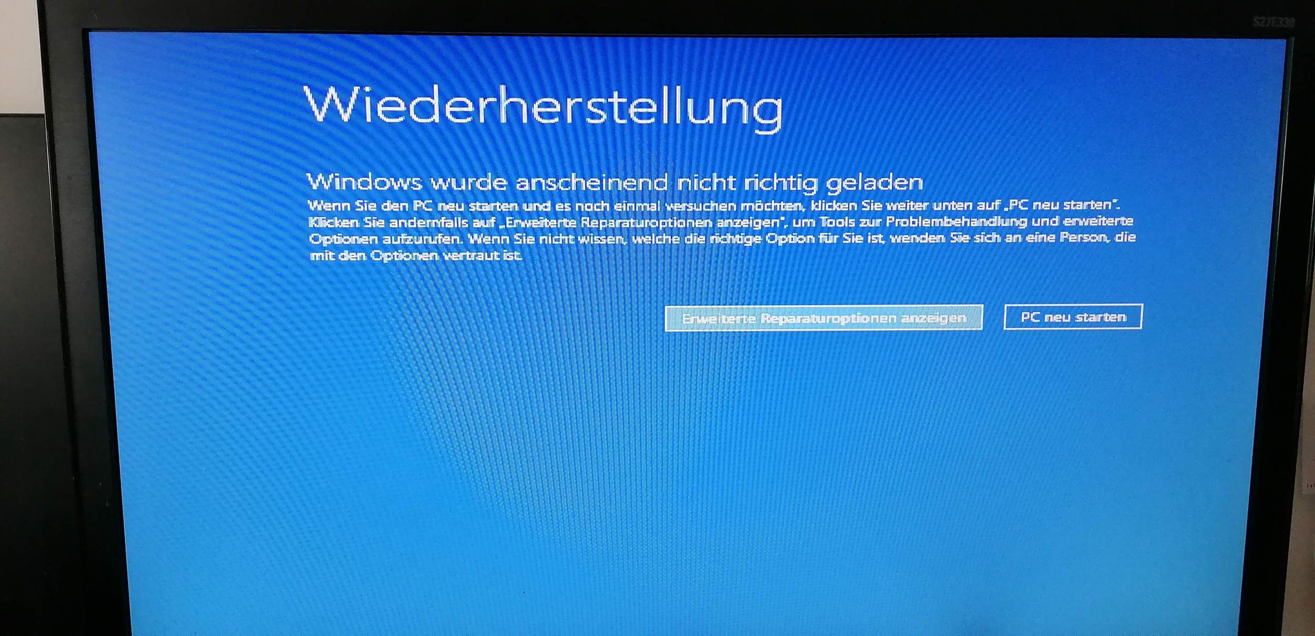 PC HILFE! "Windows wurde anscheinend nicht richtig geladen"? (Windows