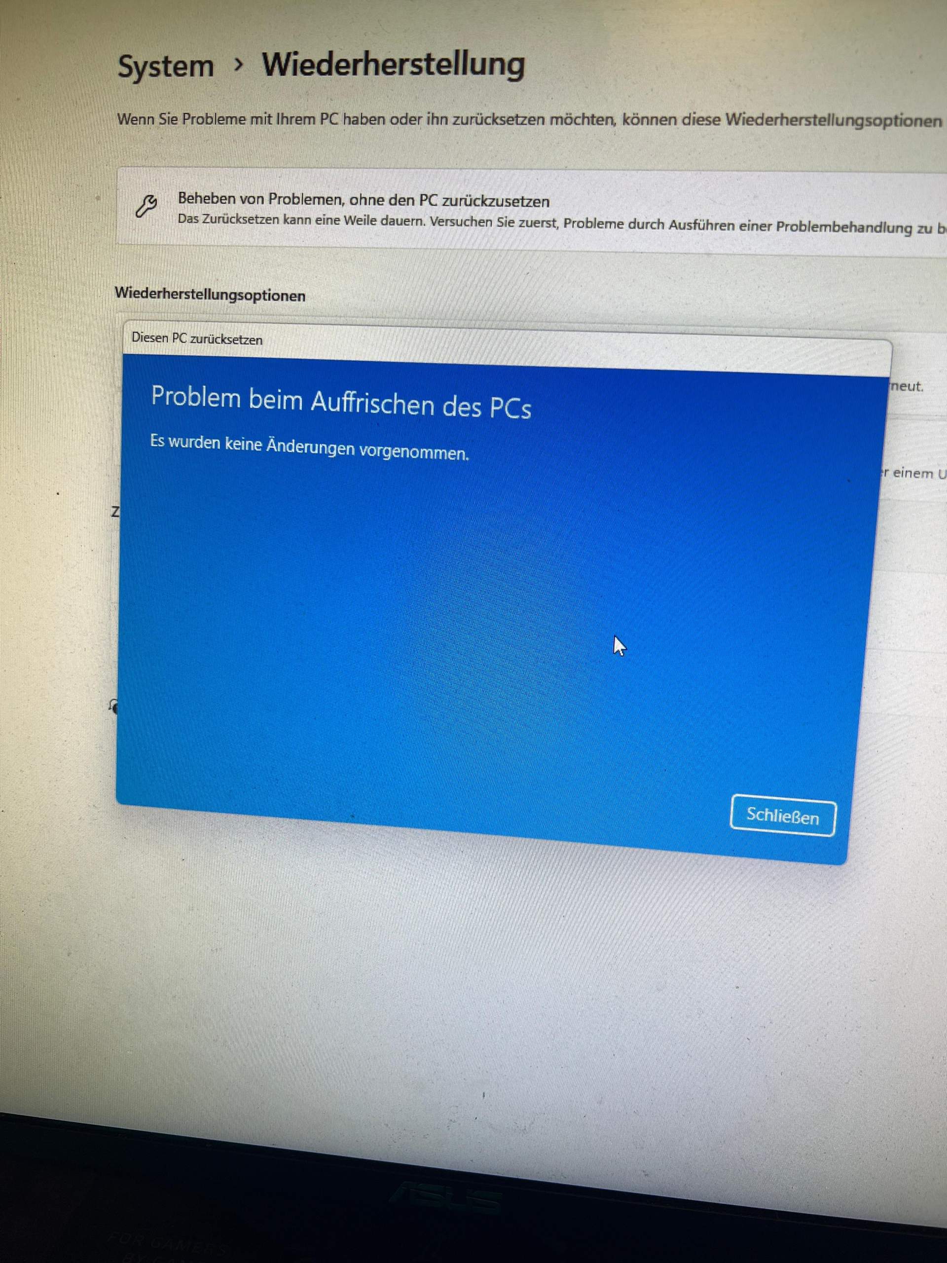 Pc Lasst Sich Nicht Zurucksetzen