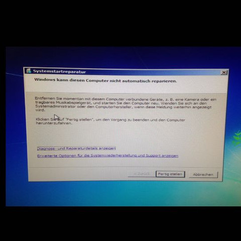 Windows Reparation fehlgeschlagen - (Computer, Technik, PC)