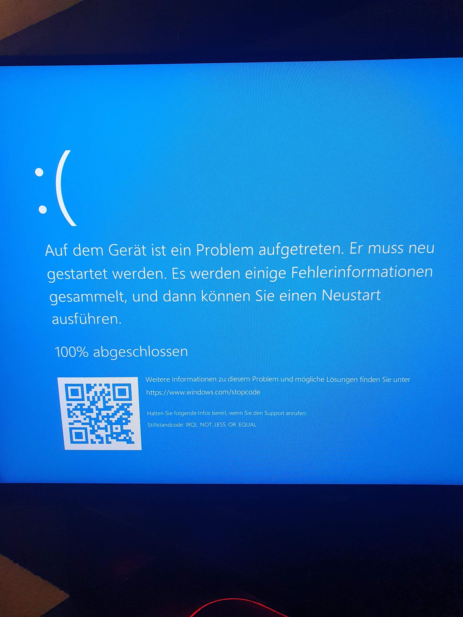 Pc problem blauer fehler bildschirm? (Gaming PC, CPU, Prozessor)