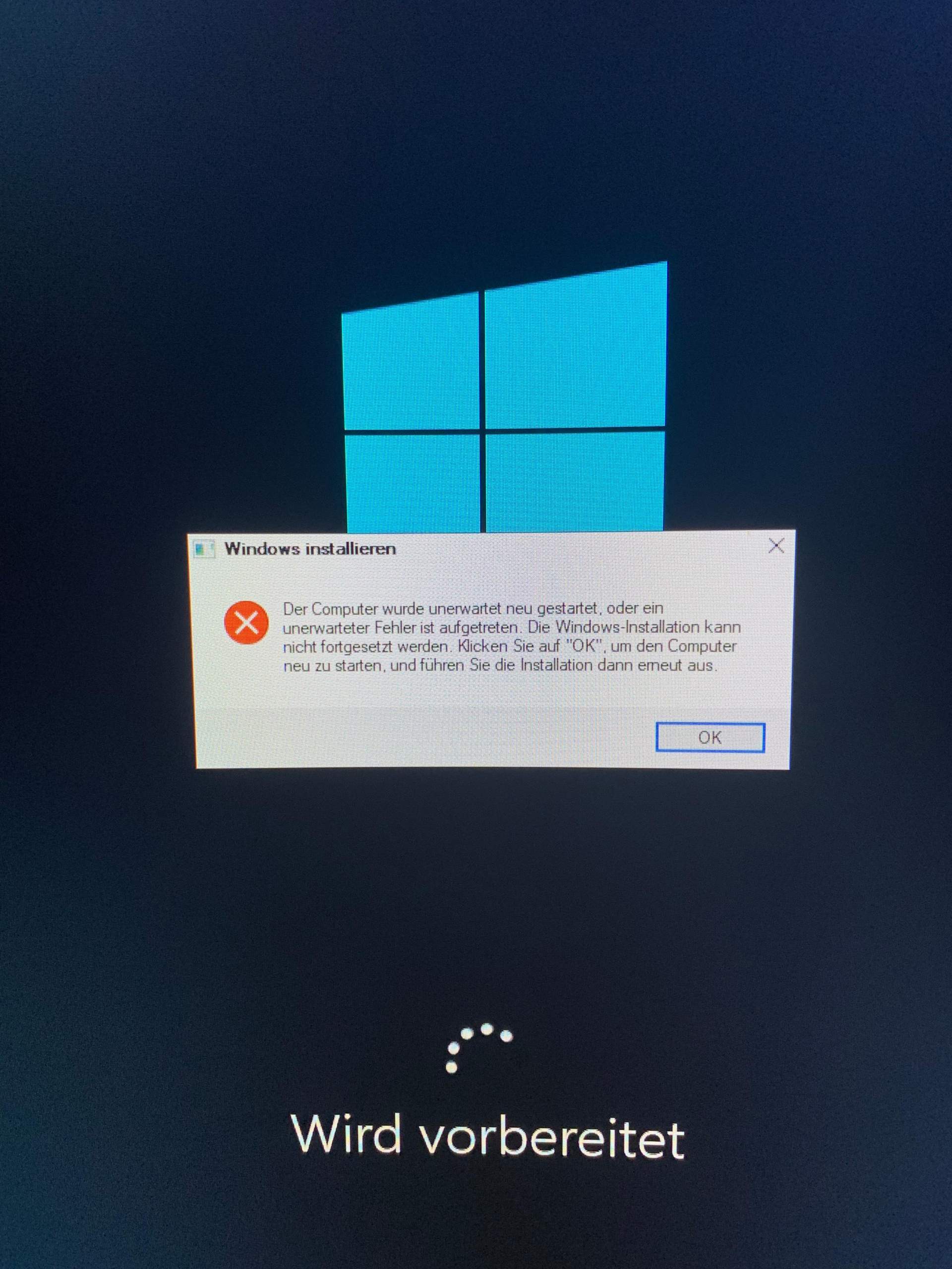 Programm Lässt Sich Nicht Installieren Windows 10 Pc resetted aber Problem bei Windows installieren? (Windows 10)