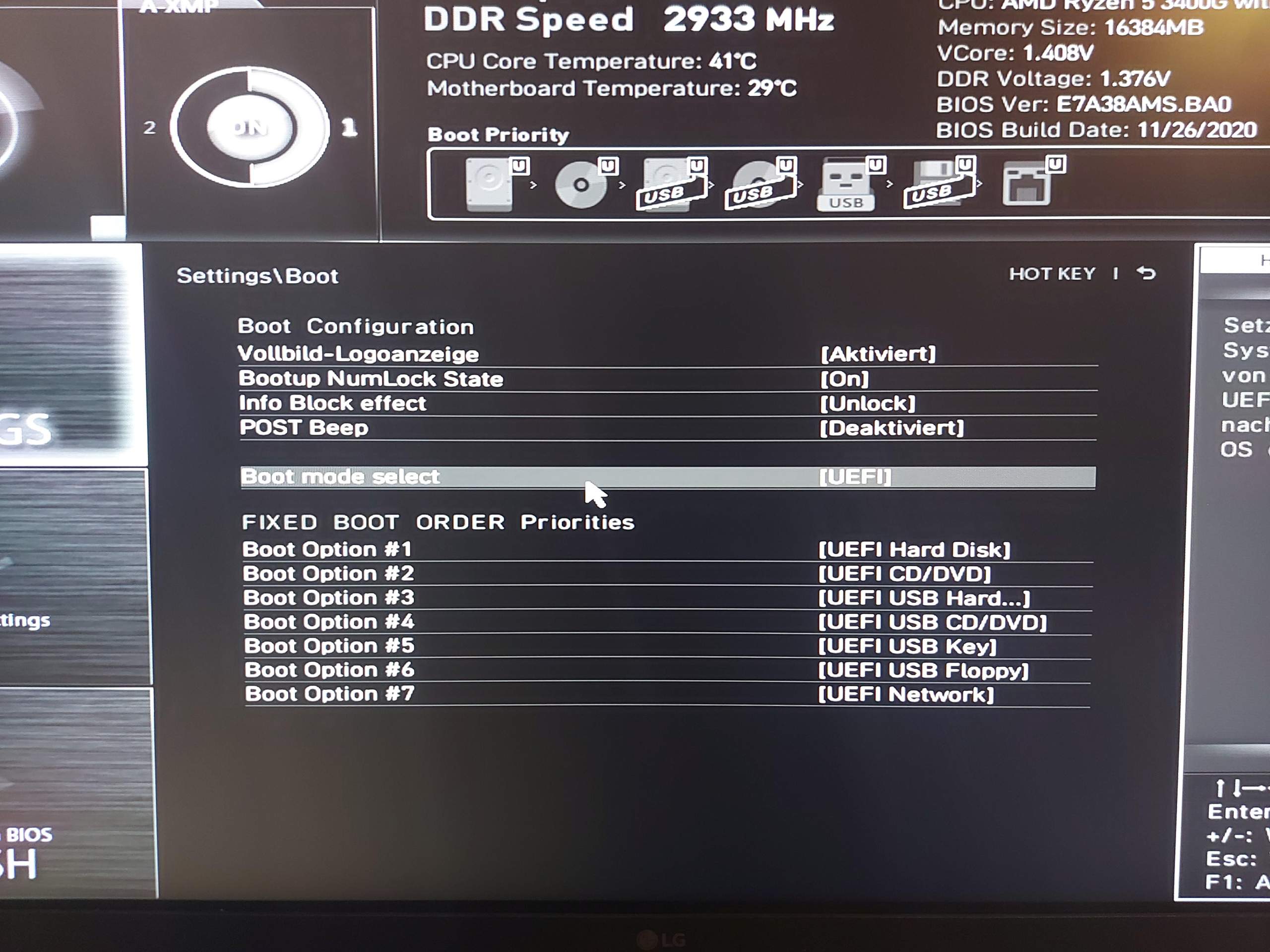 Pc startet immer im bios? (MSI)