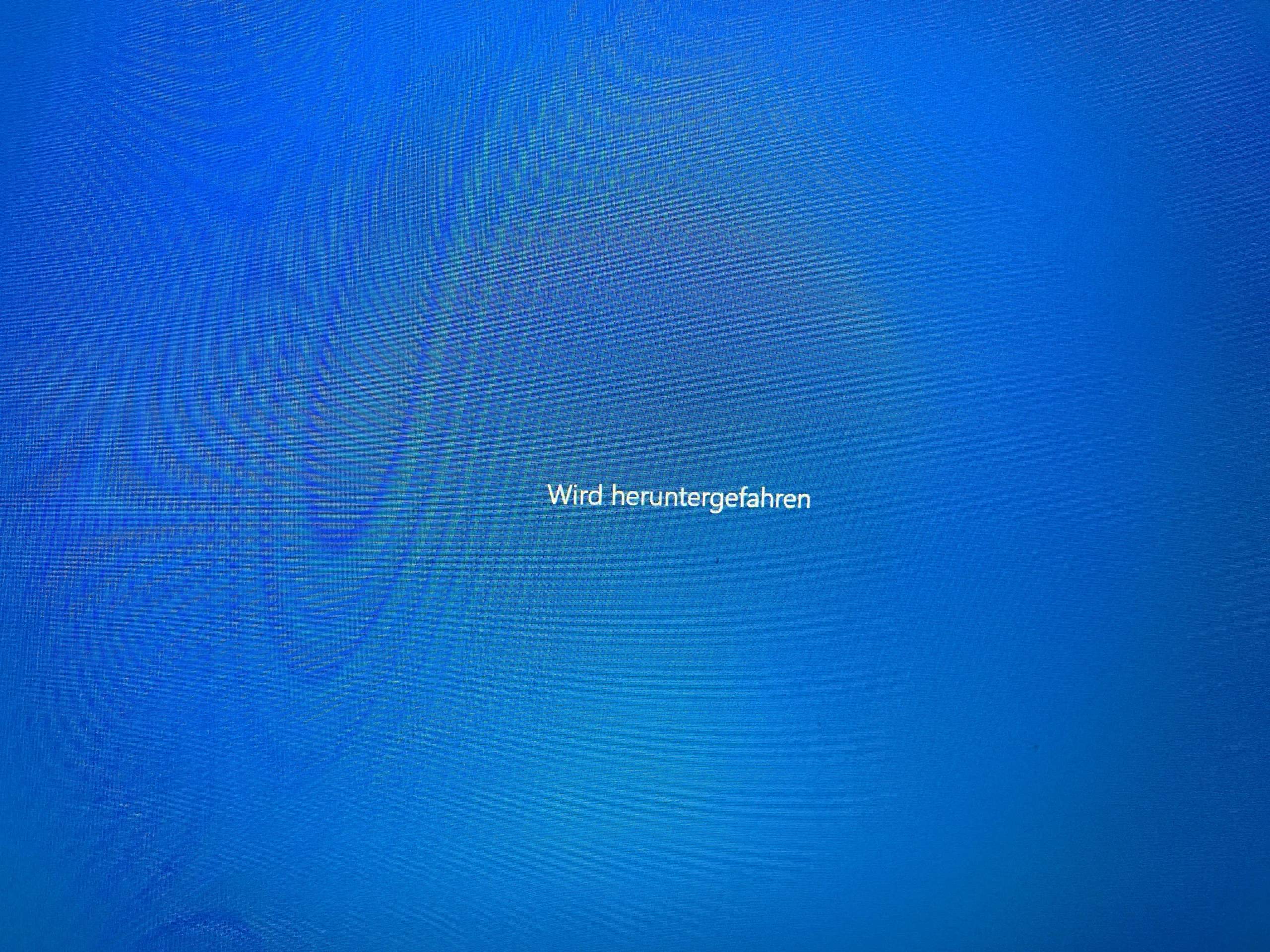 PC zeigt die ganze Zeit wird heruntergefahren an. Was tun?
