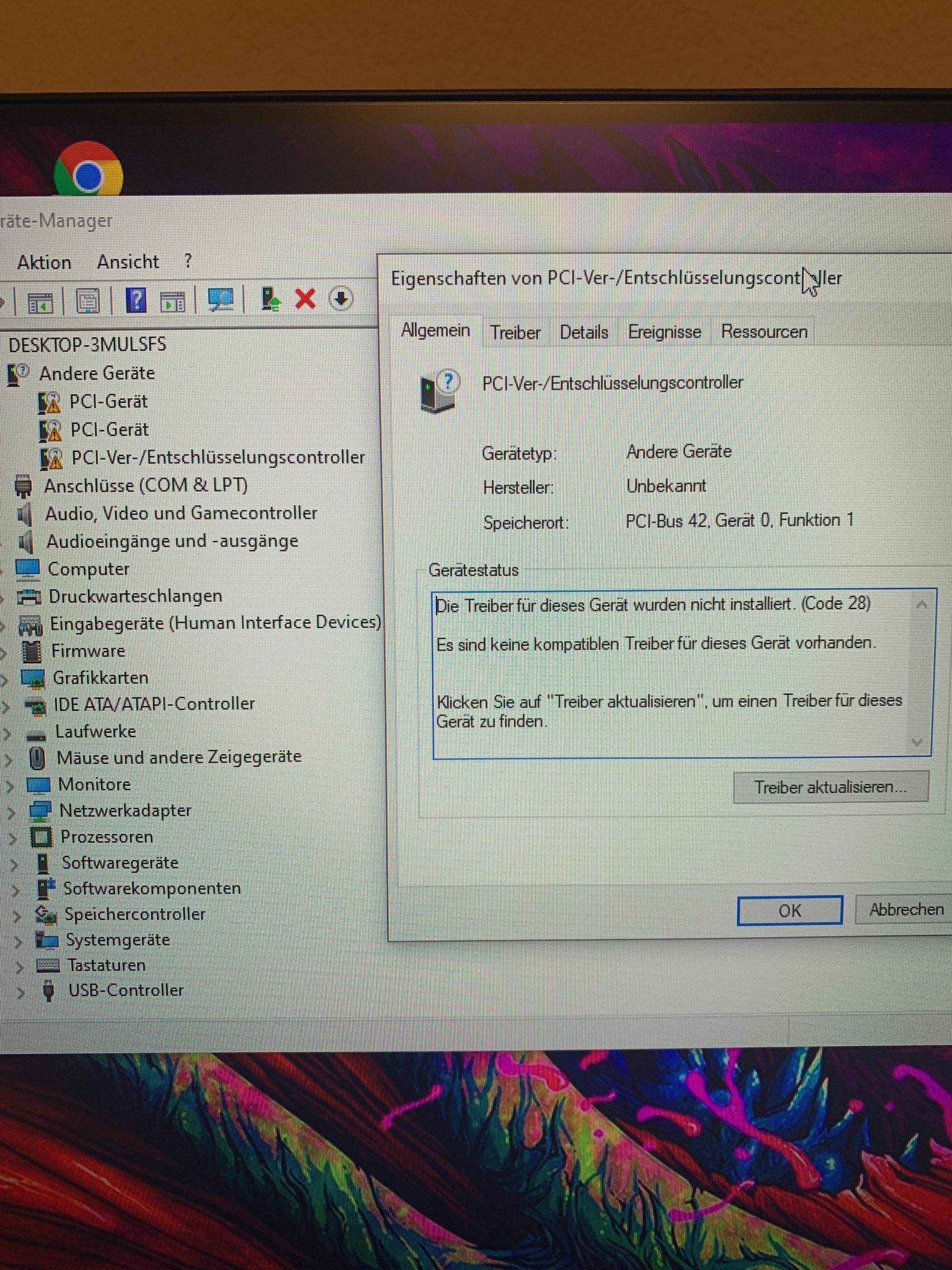 Computer Code 28 PCI-Gerät (Code 28)? (Computer, Technik, PC)